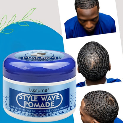 360 Wave Pomade for Men, Non-Greasy Hair Styling Cream for 360 Waves & Layered Wave Patterns