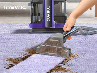 Portable Carpet Cleaner Deep Cleaning Machine with Dual Brushes Powerful Spray for Upholstery Stairs Car Seats Tough Stain Removal