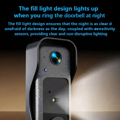 WiFi Video Doorbell with 4.3 Inch Indoor Monitor, Night Vision Two-Way Audio Rechargeable Battery