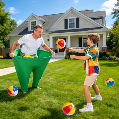 Grandma Pants Game Set 2 Pack, Outdoor Party Ball Pants Game with 12 Elastic Balls & 2 Pumps, Fun Team Building Activity for Adults Kids