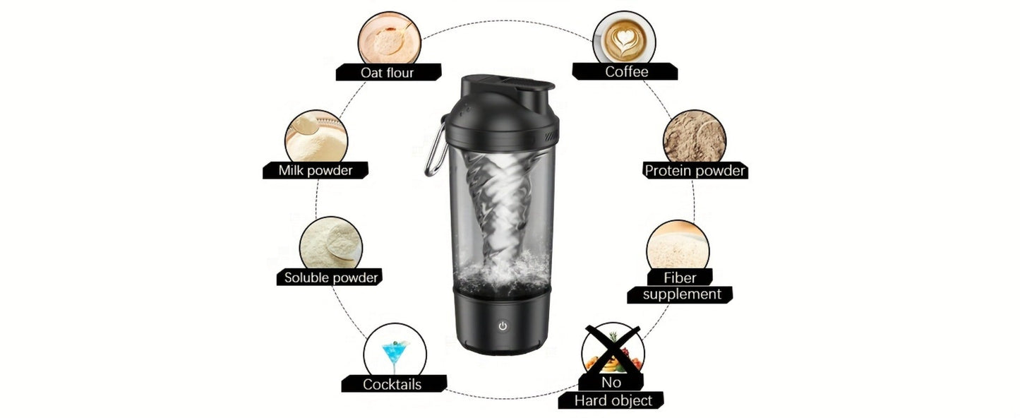 Electric Protein Shaker Bottle 24oz USB Rechargeable Self Stirring Blender Cup Portable Gym for Entryways, Bedrooms and Living Spaces