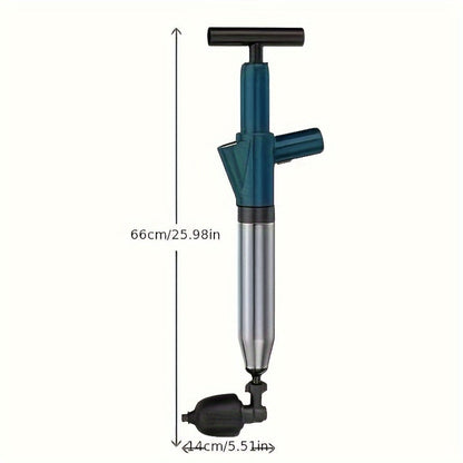 Air Pressure Drain Unclogger, One-Shot Toilet Dredging Tool for Kitchen & Bathroom, Sewer Pipe Blockage Remover