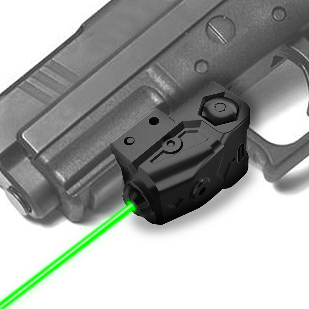 Green Laser Sight USB-C Rechargeable – Picatinny Rail Dot Sight with Vibration-Resistant Lock, 532nm Class IIIA, for Hunting