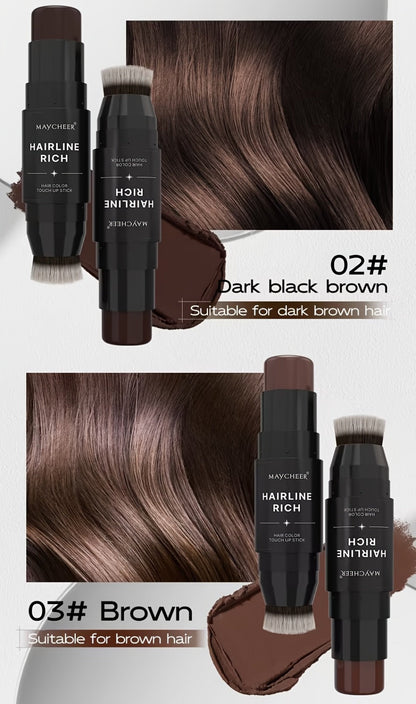 Root Touch-Up Hair Color Pen with Brush Applicator, Instant Gray & White Hair Coverage, Plant Squalane Nourishing Formula