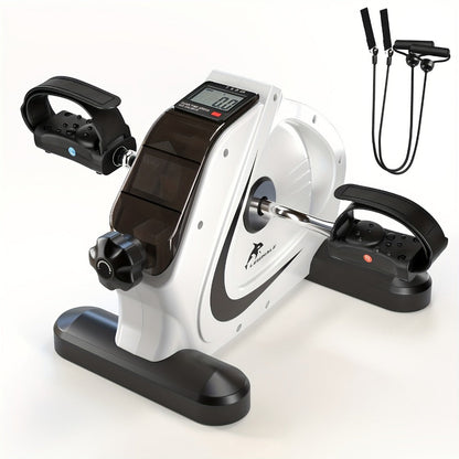 Portable Elliptical Trainer Mini Exercise Bike Under Desk Pedal Exerciser LCD Display for Entryways, Bedrooms and Living Spaces
