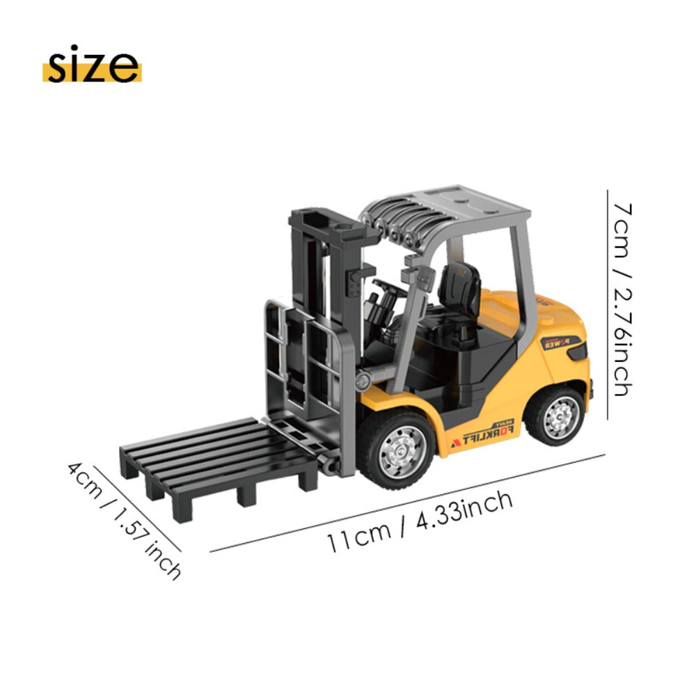 Remote Control Excavator Loader Dump Truck Toy for Kids 2.4GHz Alloy RC Construction Vehicle with Light & Sound