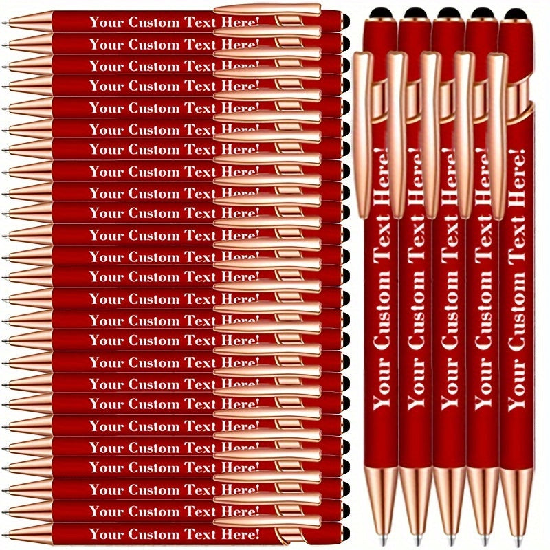 Ballpoint Stylus Pens 30 Pack – 2-in-1 Touchscreen Stylus & Ballpoint Pen with Comfortable Grip, Personalized Engraving