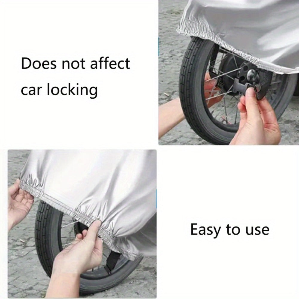 Waterproof Motorcycle Cover Outdoor Full Body Protection with Lock Hole Rain UV Dust Shield for Motorbike Scooter – Small & Large Sizes