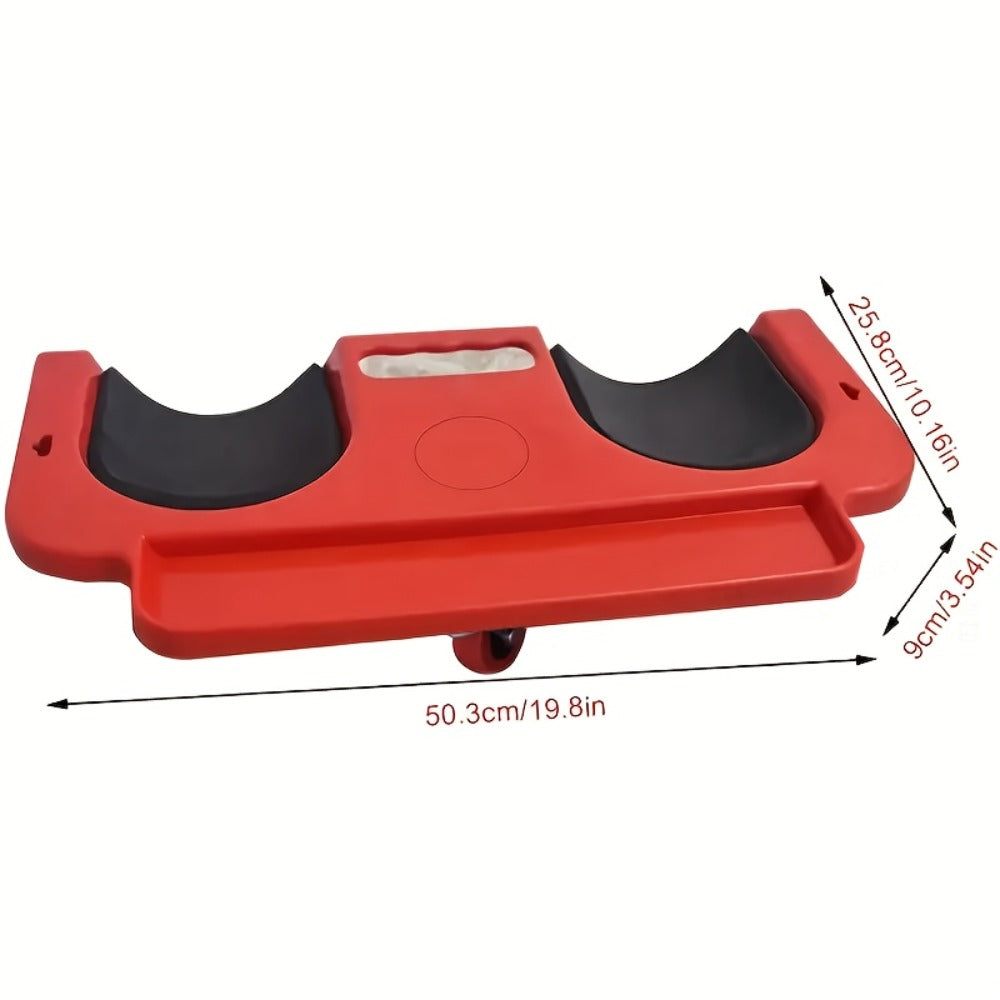 Rolling Knee Creeper Pad with Built-In Tool Tray – ABS High-Impact Frame, Cushioned Kneeling Pad for Car Repairs, Carpentry & Flooring