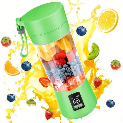 Mini Blender USB Rechargeable 380ml - 6-Blade 22000RPM High-Speed Portable Blender Cup, 304 Stainless Steel