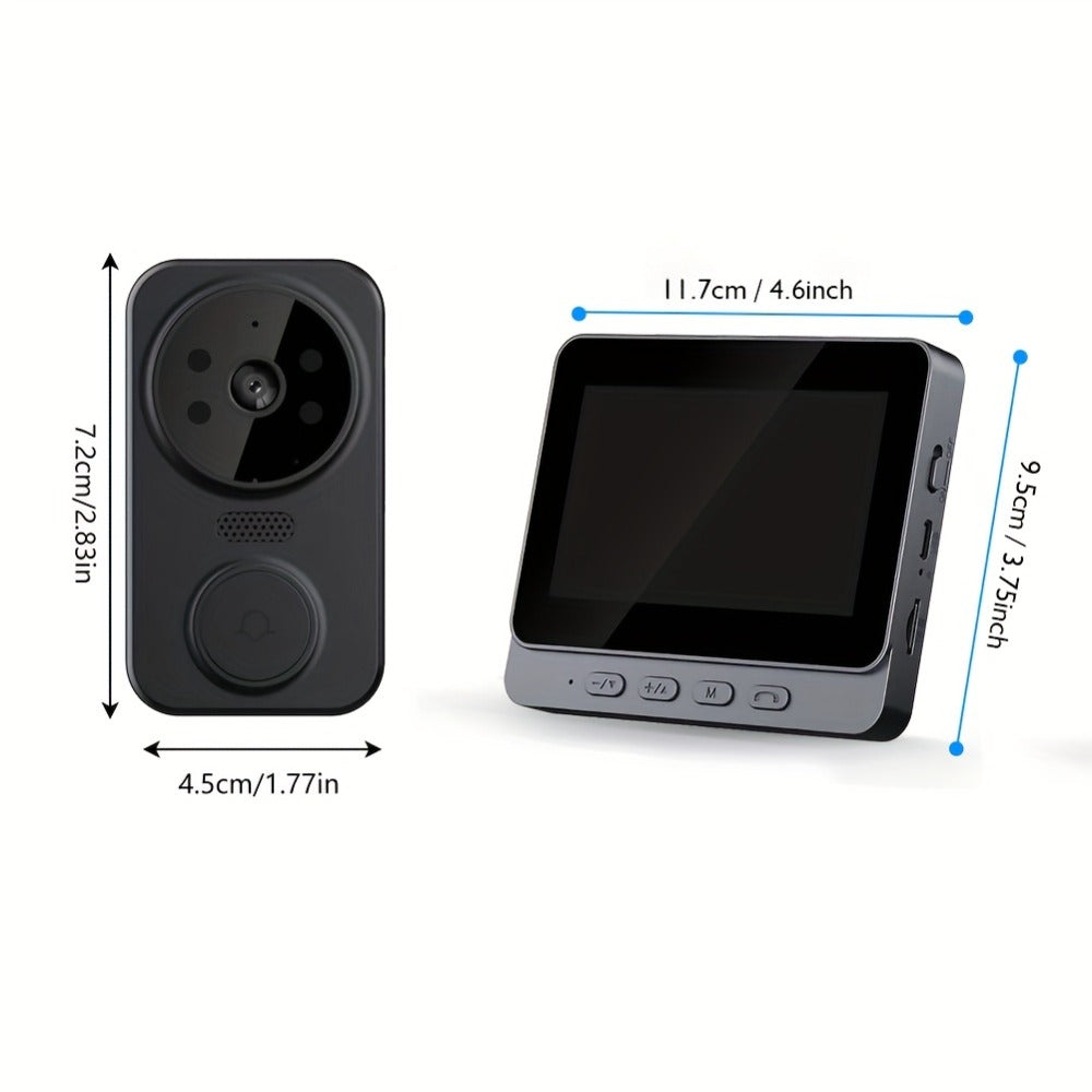No WiFi Video Doorbell with 4.3" Indoor Monitor 1080P FHD, 120° Wide Angle, 850nm Night Vision, Two-Way Video Intercom