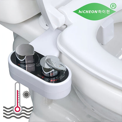 Bidet Attachment Hot and Cold Water, Dual Nozzle Non-Electric Toilet Seat Bidet, Rear & Feminine Wash