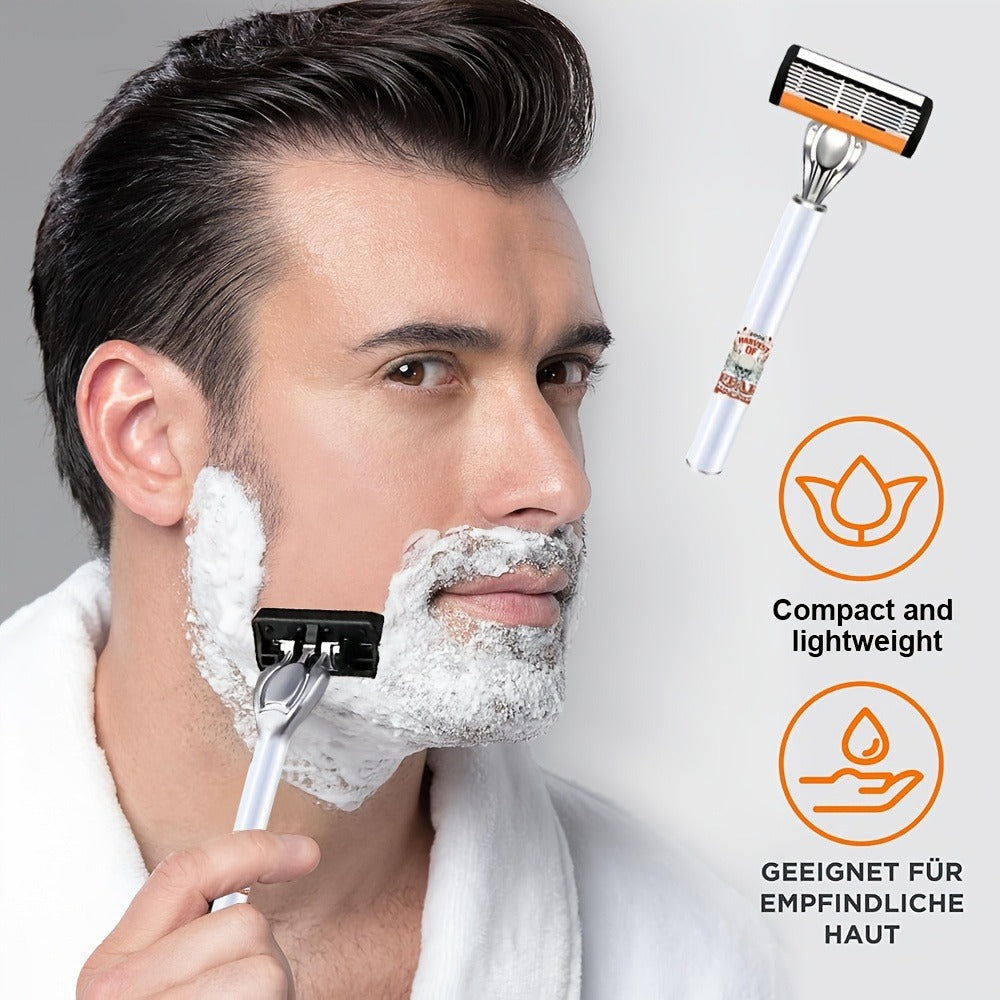 Double Edge Safety Razor Set for Men 72 Blades & 2 Non-Slip Metal Handles – Classic Ultra-Sharp Replaceable Blades for Smooth Close Shave