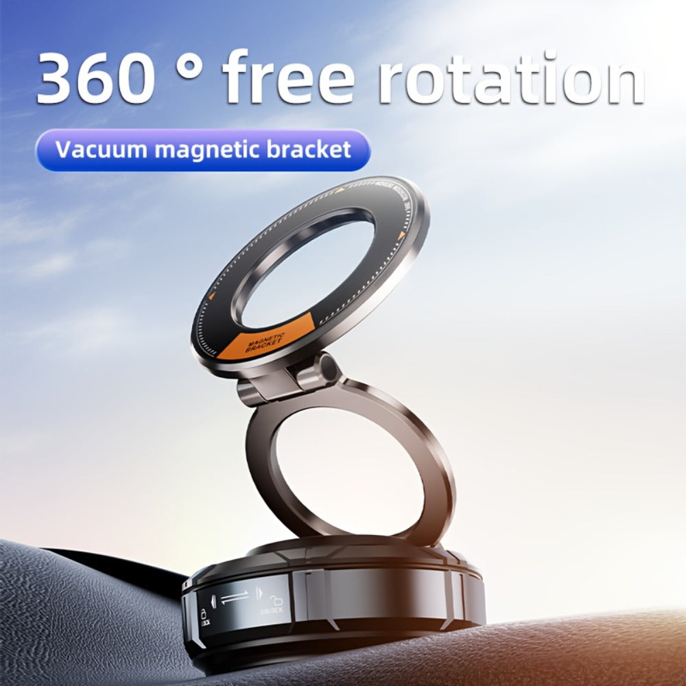 Magnetic Car Phone Holder 22 N55 Magnets 2400gf Force & 78LB Suction – 360° Adjustable Aluminum Alloy Mount with Cooling Vent Design |