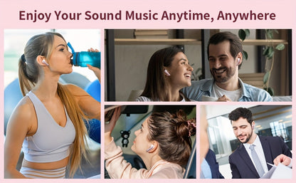 Wireless Earbuds Bluetooth 5.3 with Call Noise Reduction Mic, LED Display Case and Eight Color Options