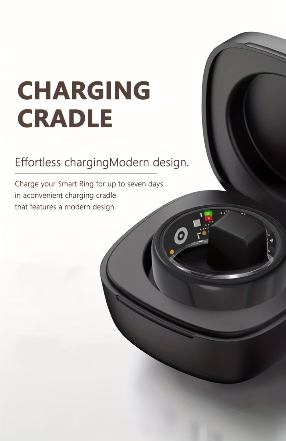 R18 Smart Ring Activity Tracker with 20+ Workout Modes – Sleep & Stress Monitor, Heart Rate, iPhone & Android Compatible, USB Charging