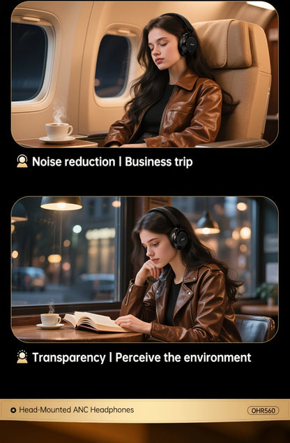 Acer OHR560 Over-Ear Headphones with Bluetooth 5.3, 40mm Drivers, ANC and ENC Labels, Foldable Earcups and AUX