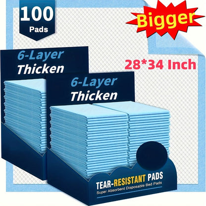 Disposable Incontinence Bed Pads for Adults and Elderly Thickened Highly Leak-Proof Underpads for Entryways, Bedrooms and Living Spaces