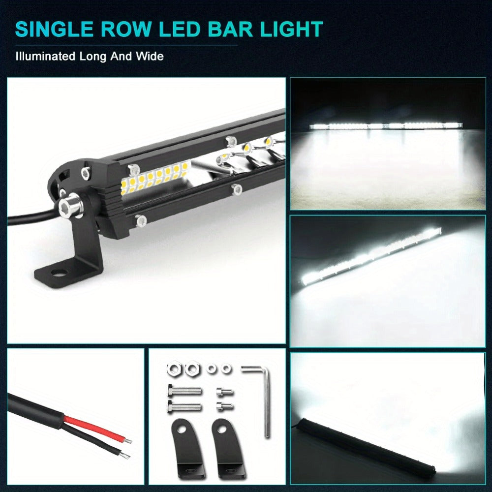 LED Work Light Bar Kit for Off-Road Truck Jeep SUV ATV UTV Tractor, 12-24V 2000-3000LM Combo 22in 10in + 4in Spot Flood Lights