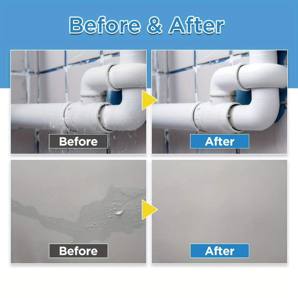 Sealant Liquid Glue 32oz 1KG Leak Agent, Indoor Outdoor Coating for Roof Basement Wall Pipe Crack Sealing