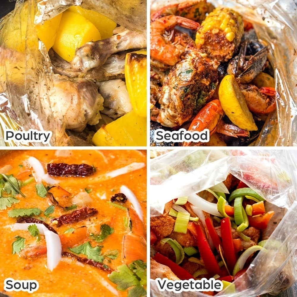 Slow Cooker Liners 14x22 Inch Disposable Cooking Bags 30 Count Fit 6 to 10 Quart Oval for Home Cooking, Dining and Outdoor Meals
