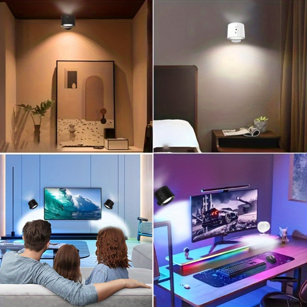 Rechargeable Magnetic LED Wall Sconce 360° Rotatable for an Everyday Personal Care Routine