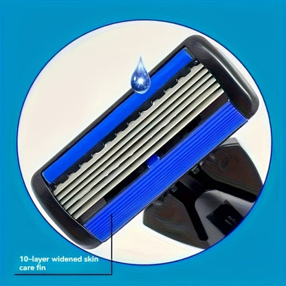 Safety Razor Kit 2 Handles 72 Double Edge Replacement Blades – Classic Wet Shaving Razor Set with Non-Slip Ergonomic Grip for Close Clean