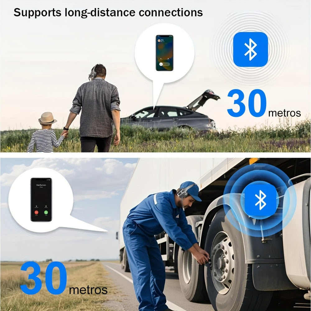 Trucker Bluetooth Headset Single Ear Noise Canceling Wireless Mono Headphone Type-C Charging for an Everyday Personal Care Routine