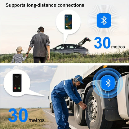 Trucker Bluetooth Headset Single Ear Noise Canceling Wireless Mono Headphone Type-C Charging for an Everyday Personal Care Routine