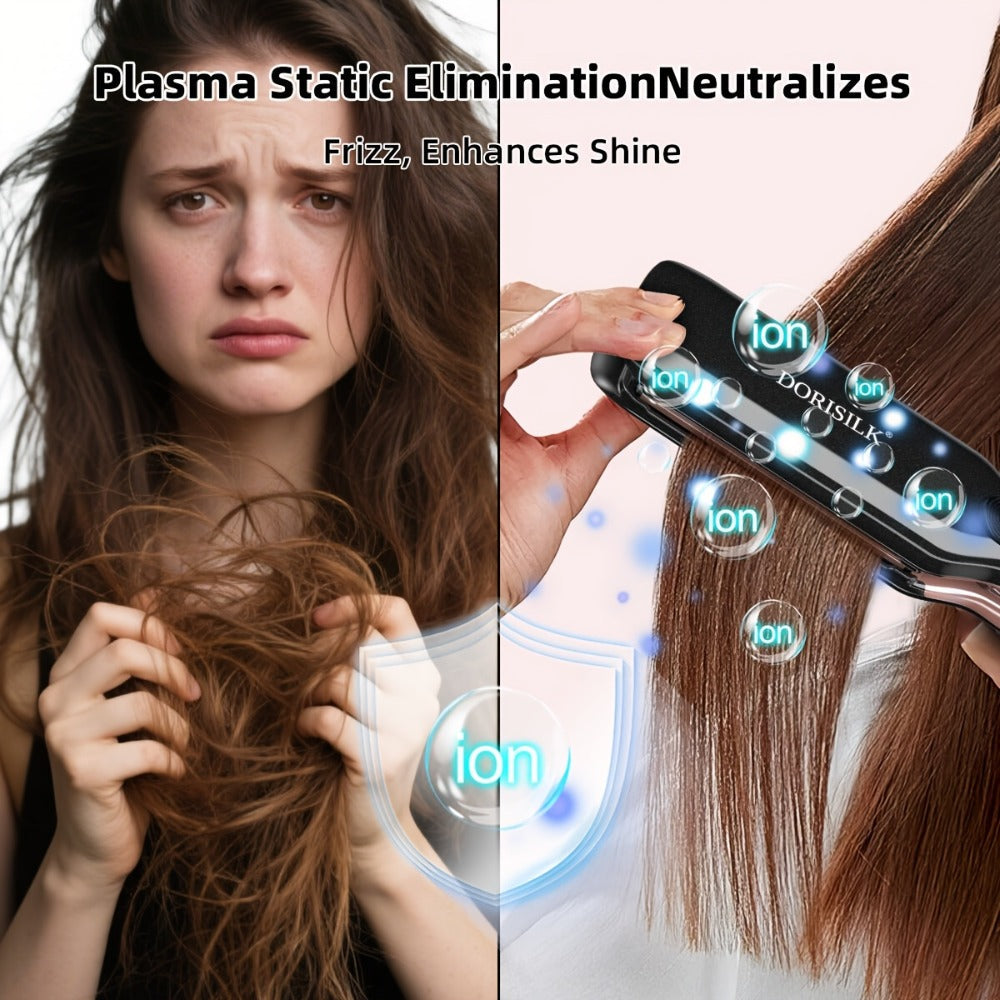 Plasma Ionic Hair Straightener with 500°F LCD Controls, 60-Minute Auto-Off and 1inch or Black Options