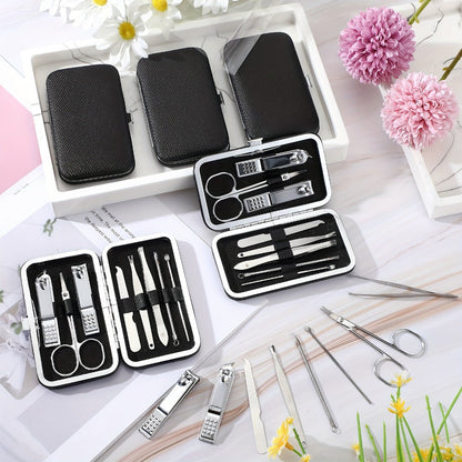 Bulk Nail Clipper Set 50 Pack 8-in-1 Stainless Steel Manicure Pedicure Kit with Portable Travel Case – Professional Grooming Tools Gift Set