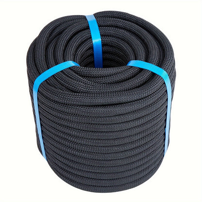 Double Braided Nylon Rope 1/2 Inch Polyester, 100ft 150ft 200ft Multi-Color for Anchoring Towing Cargo Sailing Dock Lines & Outdoor Use