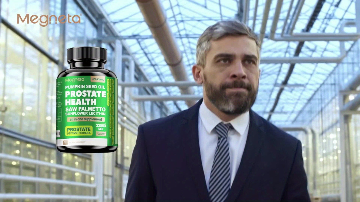 Prostate Support Supplement for Men, Saw Palmetto 33060mg with Pumpkin Seed, Pygeum, Turmeric, Quercetin & Sunflower Lecithin