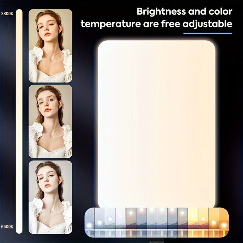 10 Inch Desktop Ring Light with Phone Stand, Beauty Fill Light for Live Streaming, Makeup, Video Recording