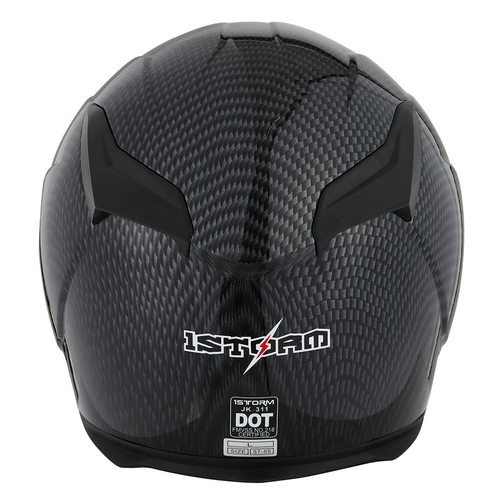 Motorcycle Helmet Full-Face Shell with Tinted and Spare Clear Shields, Quick-Release Buckle, Nine Styles and S-XL Sizes