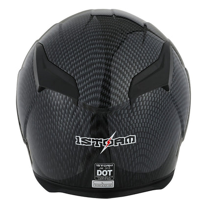 Motorcycle Helmet Full-Face Shell with Tinted and Spare Clear Shields, Quick-Release Buckle, Nine Styles and S-XL Sizes