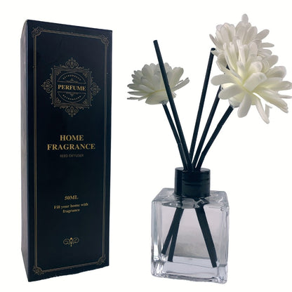 Reed Diffuser Set 50ml Glass Bottle - Aromatherapy Fragrance Sticks for Bedroom Living Room for Entryways, Bedrooms and Living Spaces