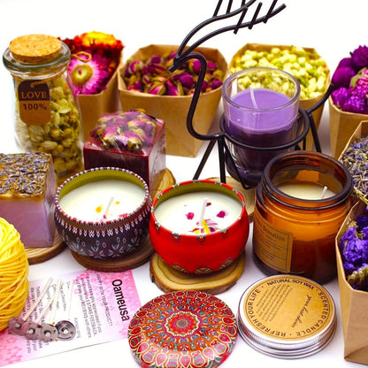 Dried Flowers Craft Set 24 Packs Natural Dried Botanicals for Resin Jewelry Making DIY Candle for Bath Time, Home Spa and Personal Care