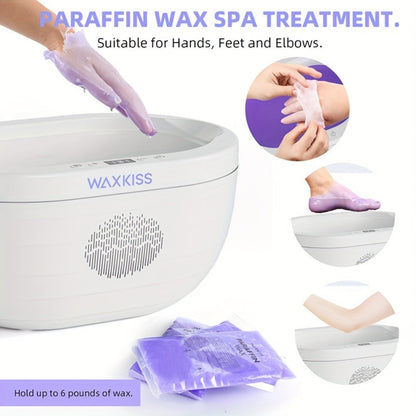 Paraffin Wax Machine for Hands and Feet Large Capacity – WAXKISS PWH-3000A 101oz Home Spa Wax Warmer Kit for Deep Moisturizing, Dry Skin