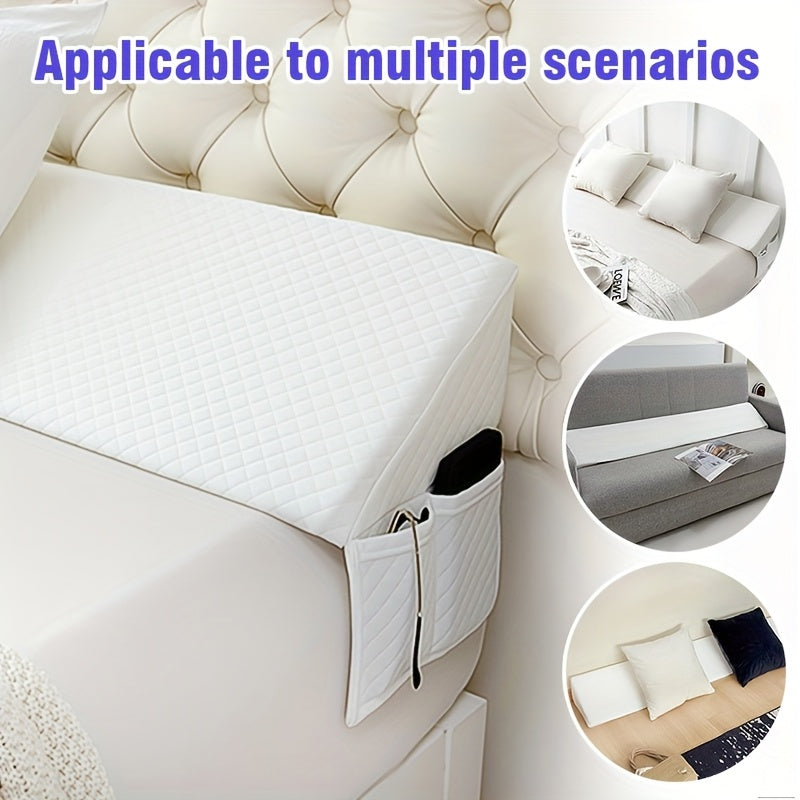 Bed Wedge Pillow Headboard Gap Filler Mattress Wedge Fills 0-7 Inch Gap Between Headboard for Entryways, Bedrooms and Living Spaces