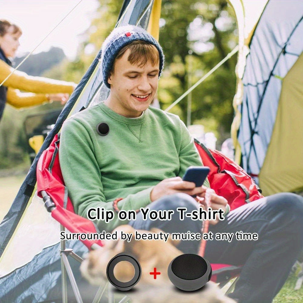 Clip-On Wearable Bluetooth Speaker with TWS Dual Pairing, Ancwear Portable Outdoor Speaker for Cycling Hiking Running Motorcycling