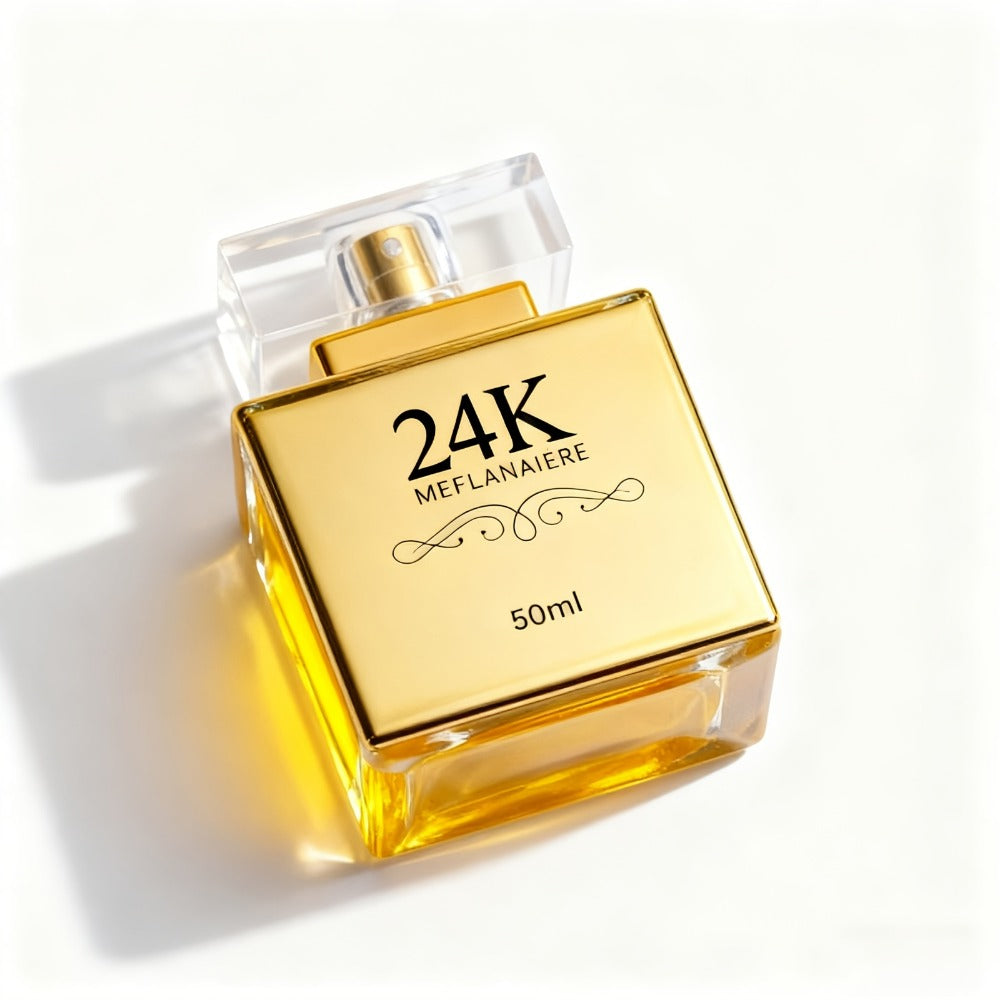 24K Gold Women's Eau de Toilette Perfume 1.69 oz Fresh Vanilla Scent - Luxurious Gold Bottle for Bath Time, Home Spa and Personal Care