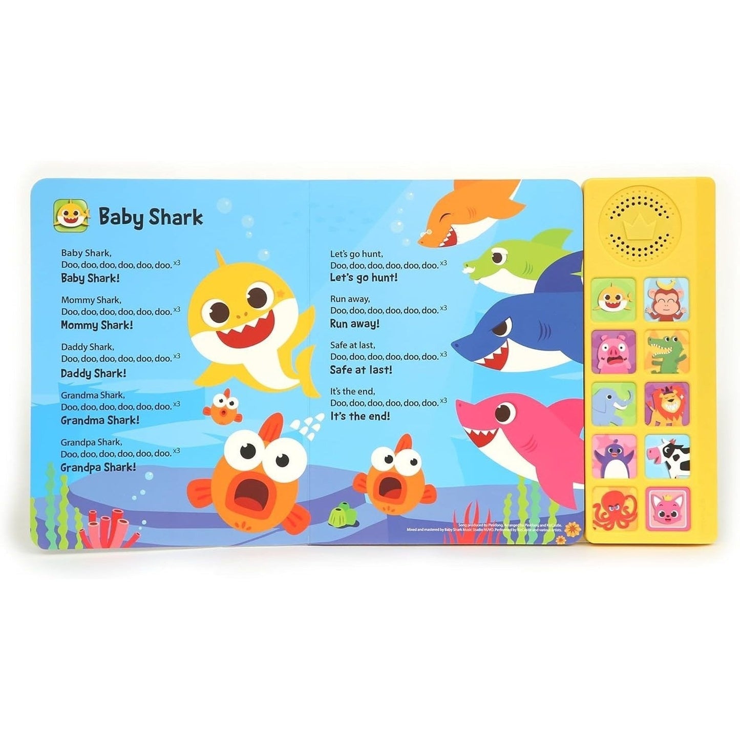 Baby Shark Sound Book for Toddlers, Pinkfong 10-Button Interactive Animal Songs Sing-Along Nursery Rhymes Learning Book Kids Ages 1-3