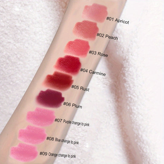 Lipstick Set, Mirsist 6-Piece Lip-Shaped Color Collection with Three Numbered Shade-Group Options