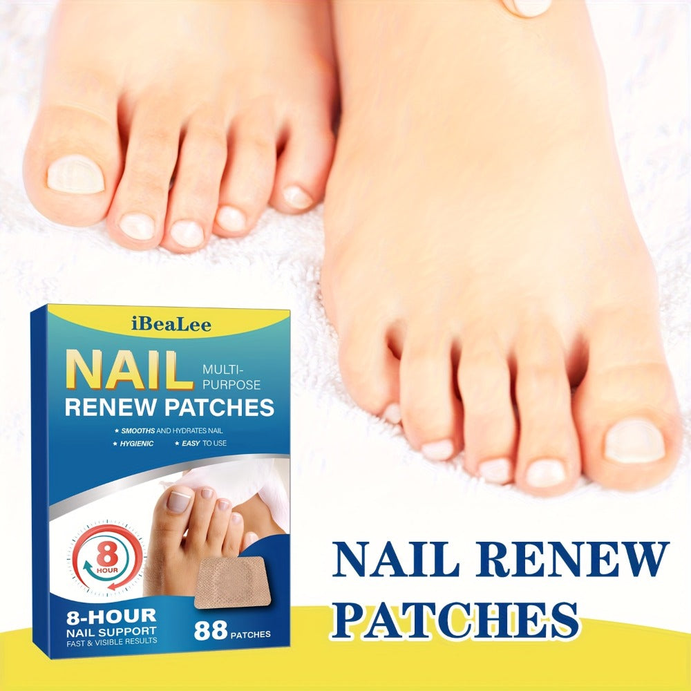 Nail Patches 88Pcs, Nail Strengthening Stickers for Fragile, Thin, Cracked Toenails & Fingernails