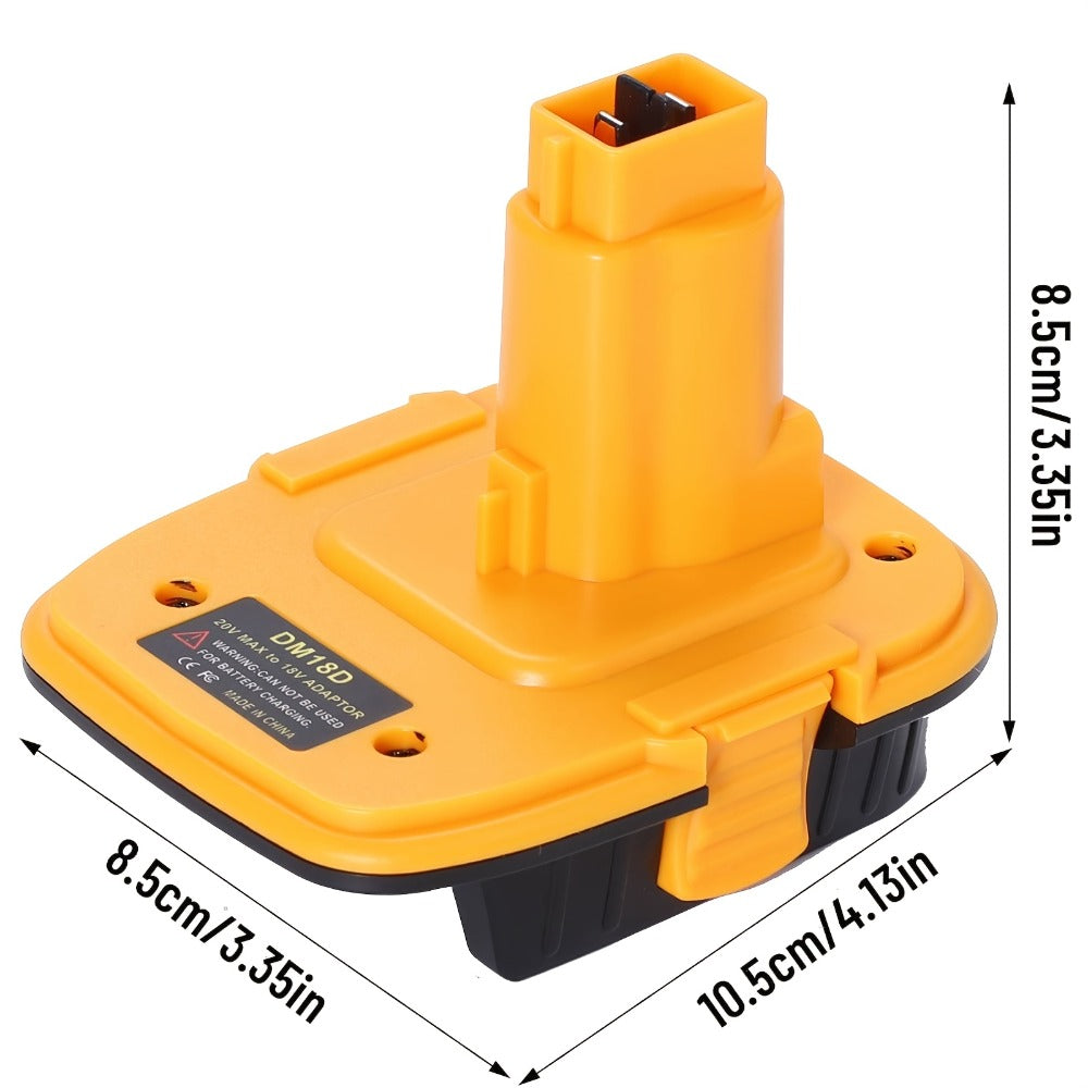 DM18D Battery Adapter for DeWalt 18V XRP NiCad NiMh Cordless Tools Compatible with DeWalt 20V for Entryways, Bedrooms and Living Spaces