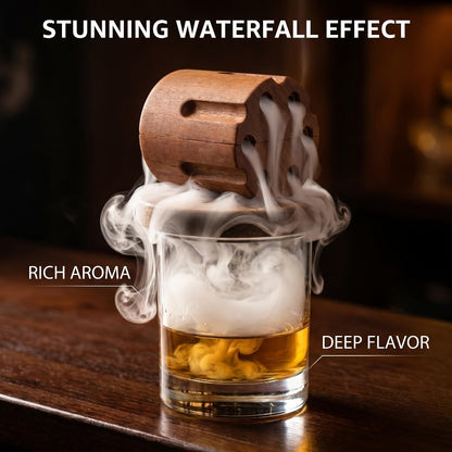 Whiskey Smoker Kit with 4 Wood Chip Flavors & Filters, Cocktail Smoker Set, Whiskey Gifts for Men