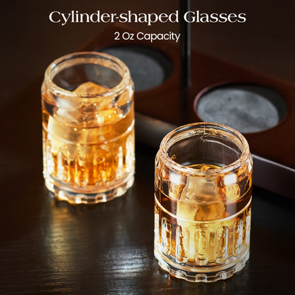 Pistol Whiskey Decanter Set with 2 Shot Glasses, Cool Liquor Dispenser Gift for Him, Husband, Dad