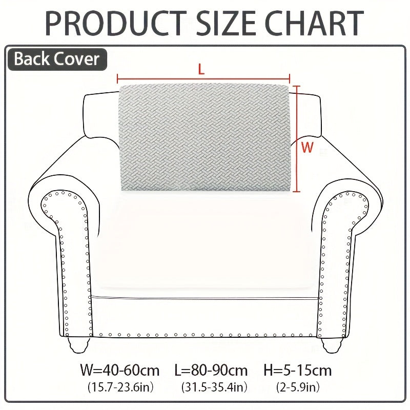 Sofa Cover Sectional Panel Options for Single to 4 Seats, Chaise, Armrest Pair or Backrest in Five Colors