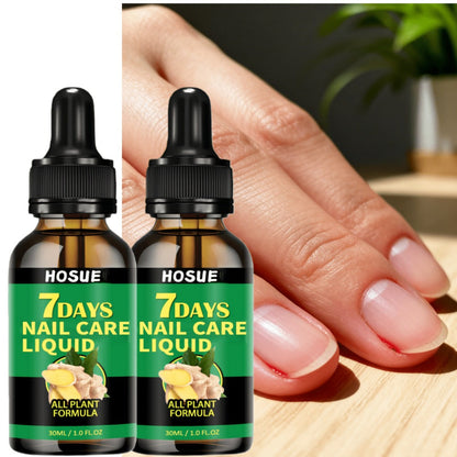 Ginger Nail Care Liquid 7-Day Repair 2-Piece Set 1.01oz Each – HOSUE Plant-Based Formula for Yellowing Gray Uneven Discolored Nails